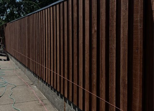 Wood Fence with flashing